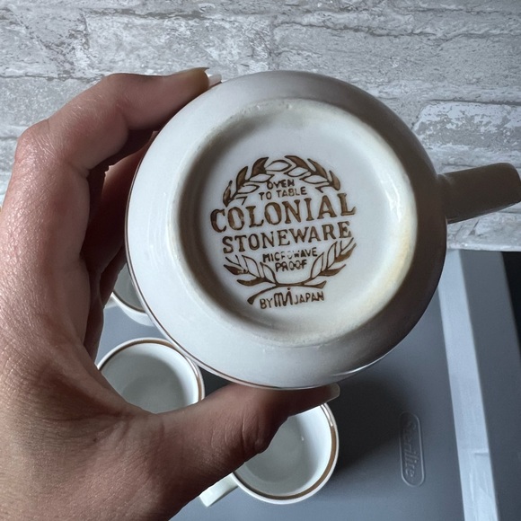 COLONIAL Stoneware CUP and SAUCER  Made in Japan. Colonial Stoneware - Picture 6 of 9